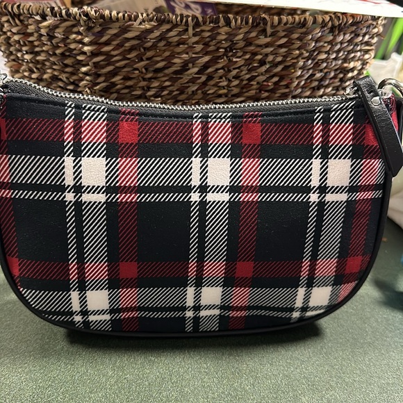 Women’s Suede Christmas Plaid (Tartan) Small Handbag in Perfect New Condition - Picture 1 of 13